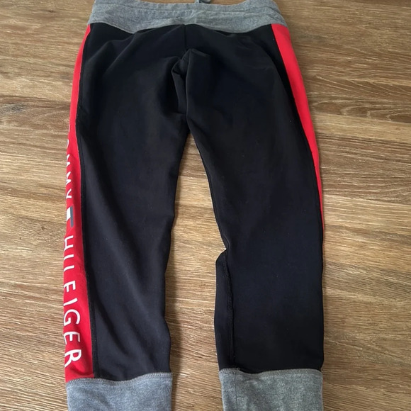 ♥️Tommy Hilfiger Sport black & red Jogger Sweat Pants Size large - Picture 5 of 10